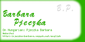 barbara pjeczka business card